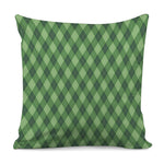 Forest Green Argyle Pattern Print Pillow Cover