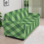 Forest Green Argyle Pattern Print Sofa Cover