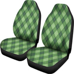 Forest Green Argyle Pattern Print Universal Fit Car Seat Covers