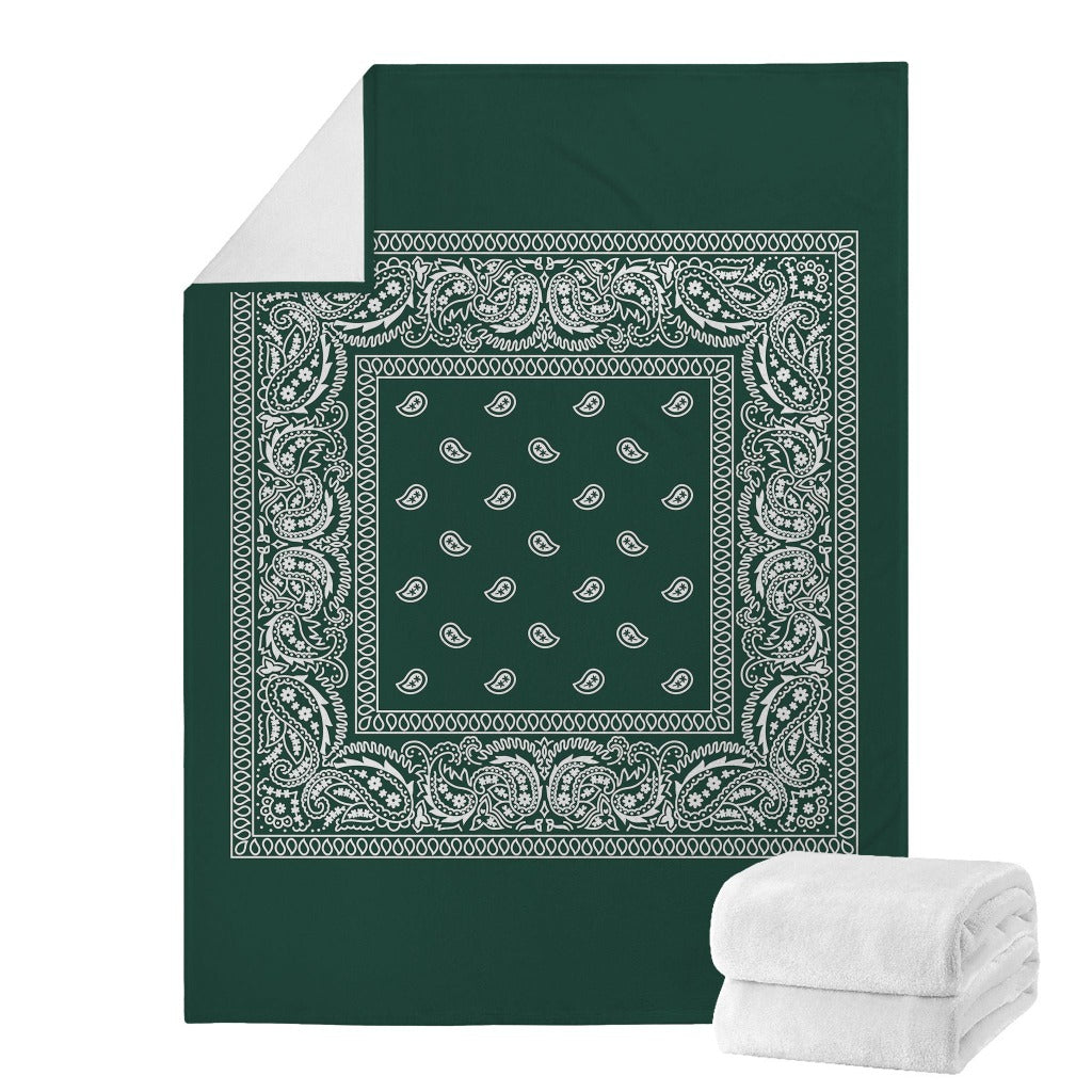 Forest Green Bandana Blanket