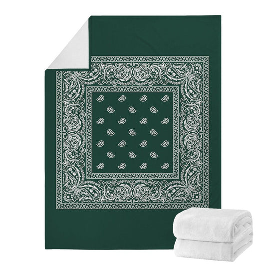 Forest Green Bandana Blanket