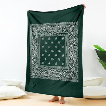 Forest Green Bandana Blanket