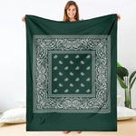 Forest Green Bandana Blanket