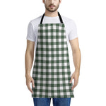 Forest Green Buffalo Check Pattern Print Apron