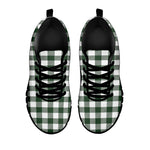 Forest Green Buffalo Check Pattern Print Black Sneakers
