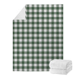 Forest Green Buffalo Check Pattern Print Blanket