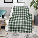 Forest Green Buffalo Check Pattern Print Blanket
