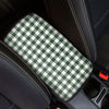 Forest Green Buffalo Check Pattern Print Car Center Console Cover