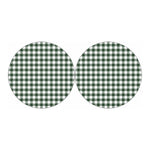 Forest Green Buffalo Check Pattern Print Car Coasters