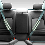 Forest Green Buffalo Check Pattern Print Car Seat Belt Covers