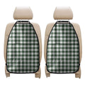 Forest Green Buffalo Check Pattern Print Car Seat Organizers