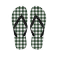 Forest Green Buffalo Check Pattern Print Flip Flops