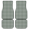 Forest Green Buffalo Check Pattern Print Front and Back Car Floor Mats