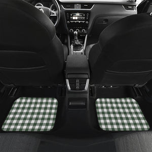 Forest Green Buffalo Check Pattern Print Front and Back Car Floor Mats