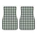 Forest Green Buffalo Check Pattern Print Front Car Floor Mats
