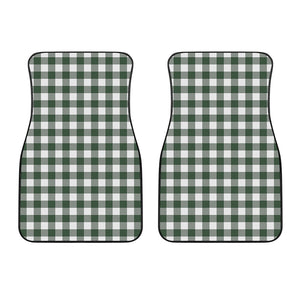 Forest Green Buffalo Check Pattern Print Front Car Floor Mats