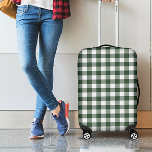 Forest Green Buffalo Check Pattern Print Luggage Cover