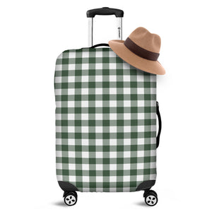 Forest Green Buffalo Check Pattern Print Luggage Cover