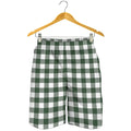 Forest Green Buffalo Check Pattern Print Men's Shorts