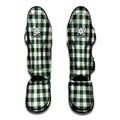 Forest Green Buffalo Check Pattern Print Muay Thai Shin Guards