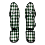 Forest Green Buffalo Check Pattern Print Muay Thai Shin Guard