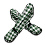 Forest Green Buffalo Check Pattern Print Muay Thai Shin Guard