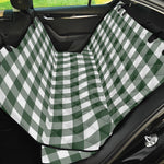 Forest Green Buffalo Check Pattern Print Pet Car Back Seat Cover