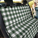 Forest Green Buffalo Check Pattern Print Pet Car Back Seat Cover