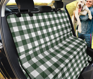 Forest Green Buffalo Check Pattern Print Pet Car Back Seat Cover