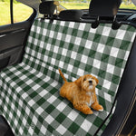 Forest Green Buffalo Check Pattern Print Pet Car Back Seat Cover