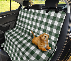 Forest Green Buffalo Check Pattern Print Pet Car Back Seat Cover