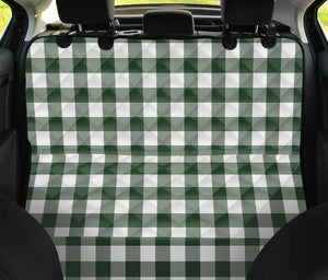 Forest Green Buffalo Check Pattern Print Pet Car Back Seat Cover