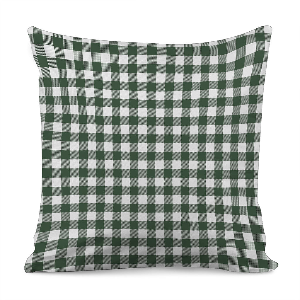 Forest Green Buffalo Check Pattern Print Pillow Cover