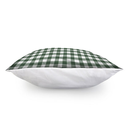 Forest Green Buffalo Check Pattern Print Pillow Cover