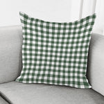 Forest Green Buffalo Check Pattern Print Pillow Cover