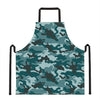 Forest Green Camouflage Print Apron