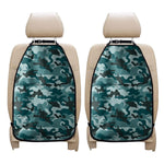 Forest Green Camouflage Print Car Seat Organizers