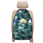 Forest Green Camouflage Print Car Seat Organizers