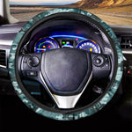 Forest Green Camouflage Print Car Steering Wheel Cover