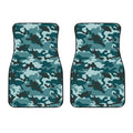 Forest Green Camouflage Print Front Car Floor Mats