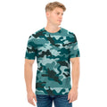 Forest Green Camouflage Print Men's T-Shirt