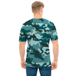 Forest Green Camouflage Print Men's T-Shirt