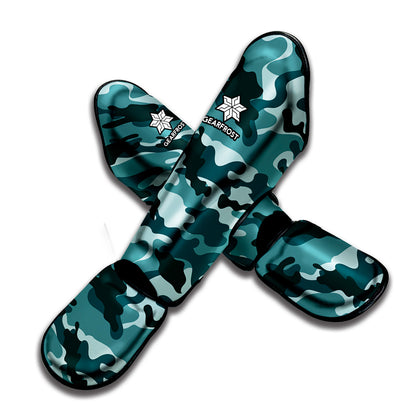 Forest Green Camouflage Print Muay Thai Shin Guard