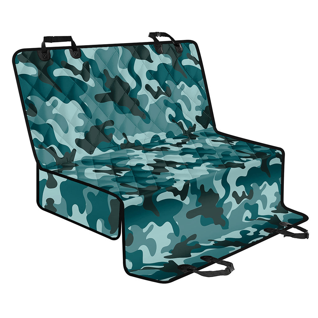 Forest Green Camouflage Print Pet Car Back Seat Cover