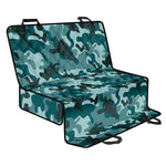 Forest Green Camouflage Print Pet Car Back Seat Cover