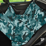 Forest Green Camouflage Print Pet Car Back Seat Cover