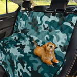 Forest Green Camouflage Print Pet Car Back Seat Cover