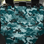Forest Green Camouflage Print Pet Car Back Seat Cover