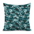 Forest Green Camouflage Print Pillow Cover