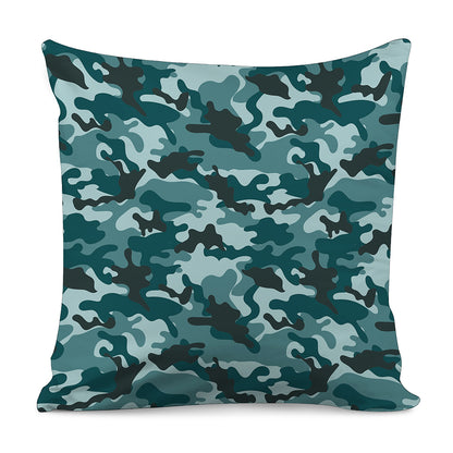 Forest Green Camouflage Print Pillow Cover
